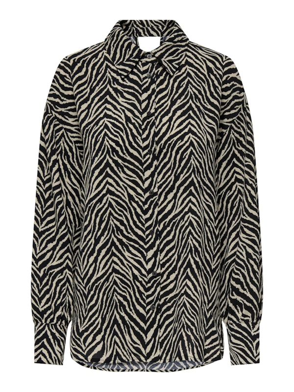 ONLY ONLY Bluza 'ONLKATTY'  svijetlosiva / crna