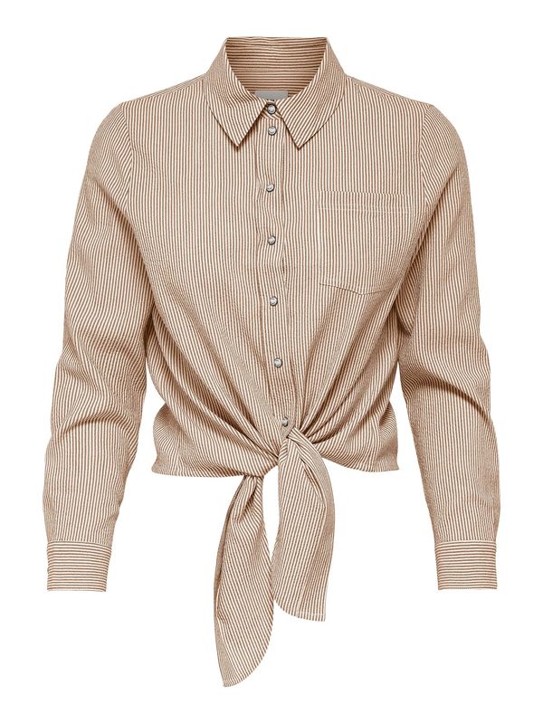 ONLY ONLY Bluza 'ONLLecey'  moka smeđa / bijela