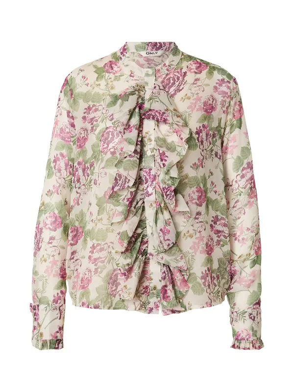 ONLY ONLY Bluza 'ONLLISA-PENINNA'  bež / boja pijeska / zelena / lila