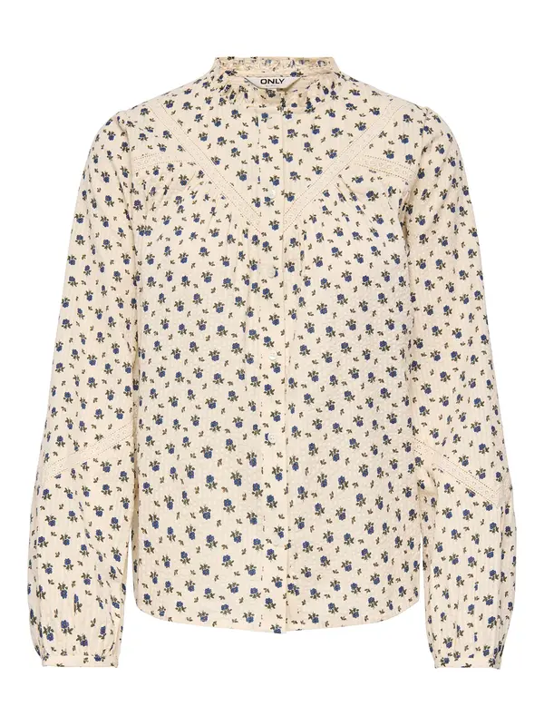 ONLY ONLY Bluza 'ONLLucinda'  ecru/prljavo bijela / tamno plava / tamno zelena