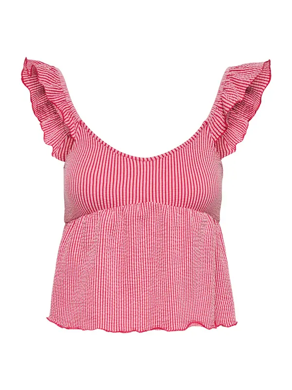 ONLY ONLY Bluza 'ONLMISTY'  crvena / bijela