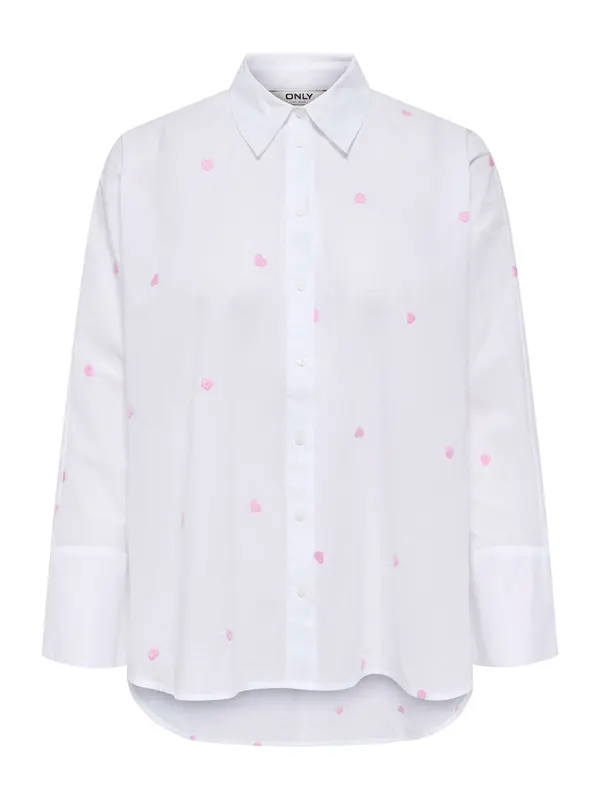 ONLY ONLY Bluza 'ONLNEW LINA GRACE'  ružičasto crvena / bijela