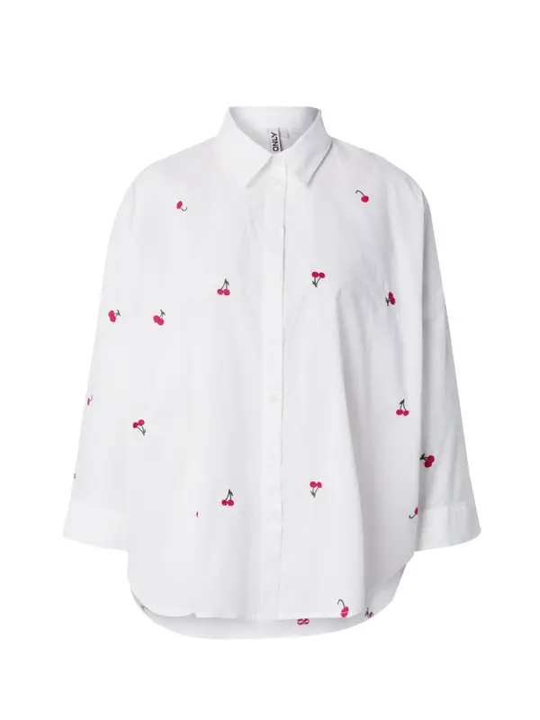 ONLY ONLY Bluza 'ONLNew Lina'  maslinasta / tamno crvena / bijela