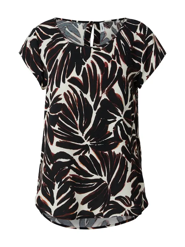 ONLY ONLY Bluza 'ONLNova'  hrđavo smeđa / crna / bijela