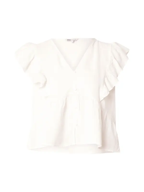 ONLY ONLY Bluza 'ONLRian Flonce'  vuneno bijela