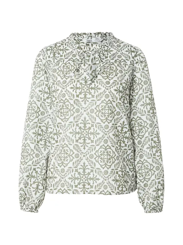 ONLY ONLY Bluza 'ONLROANNE'  maslinasta / bijela