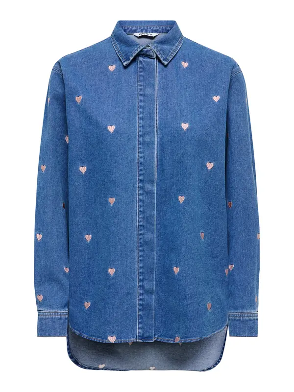 ONLY ONLY Bluza 'ONLVERA'  plavi traper / prljavo roza