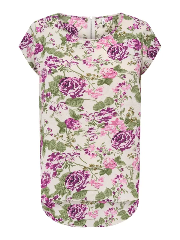 ONLY ONLY Bluza 'ONLVic'  boja pijeska / sivkasto zelena / orhideja bijela / tamno ljubičasta