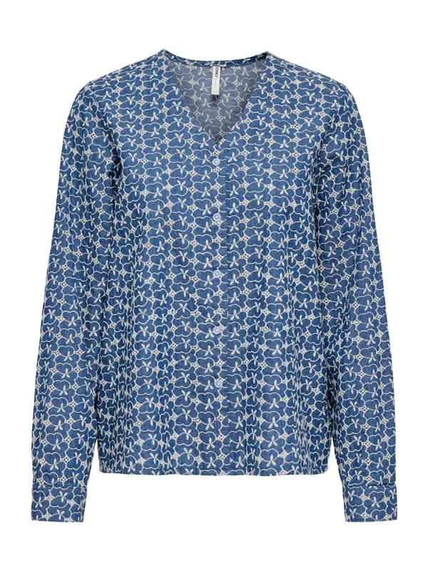 ONLY ONLY Bluza  plava / bijela