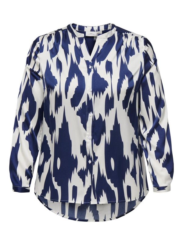 ONLY Carmakoma ONLY Carmakoma Bluza 'CARANITA'  tamno plava / bijela