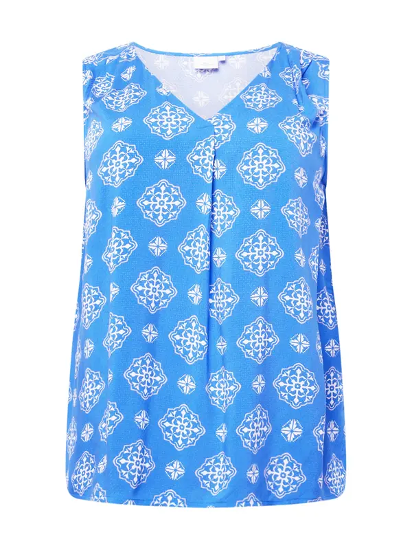 ONLY Carmakoma ONLY Carmakoma Bluza 'CARBLUES'  azur / bijela
