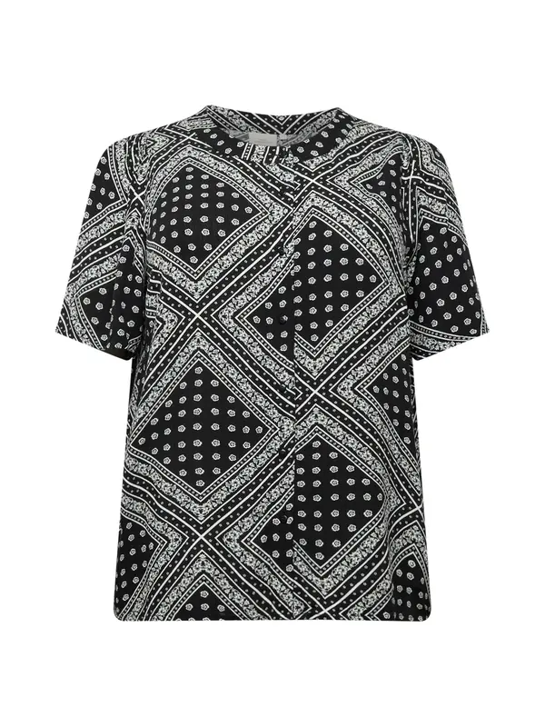 ONLY Carmakoma ONLY Carmakoma Bluza 'CARCHERRY'  crna / bijela