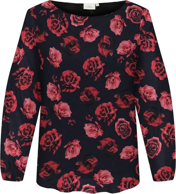 ONLY Carmakoma ONLY Carmakoma Bluza 'CARFOREST'  crvena / crna