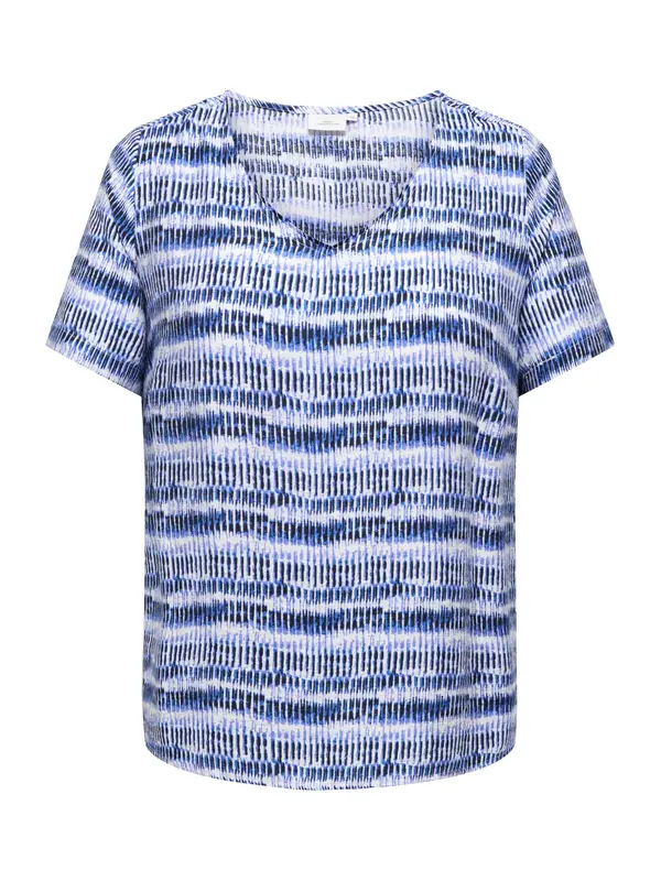 ONLY Carmakoma ONLY Carmakoma Bluza 'CARHAVANA'  morsko plava / azur / svijetloljubičasta / bijela