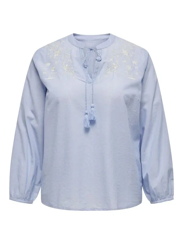 ONLY Carmakoma ONLY Carmakoma Bluza 'CARLessy'  svijetloplava / bijela