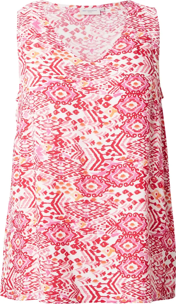 ONLY Carmakoma ONLY Carmakoma Bluza 'CARMARRAKESH'  narančasta / svijetloroza / crvena / bijela