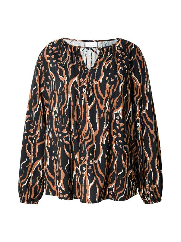 ONLY Carmakoma ONLY Carmakoma Bluza 'CARPEONY'  bež / smeđa / crna