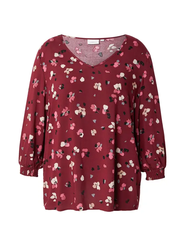 ONLY Carmakoma ONLY Carmakoma Bluza 'CARPETREA'  bež / roza / tamno crvena / crna