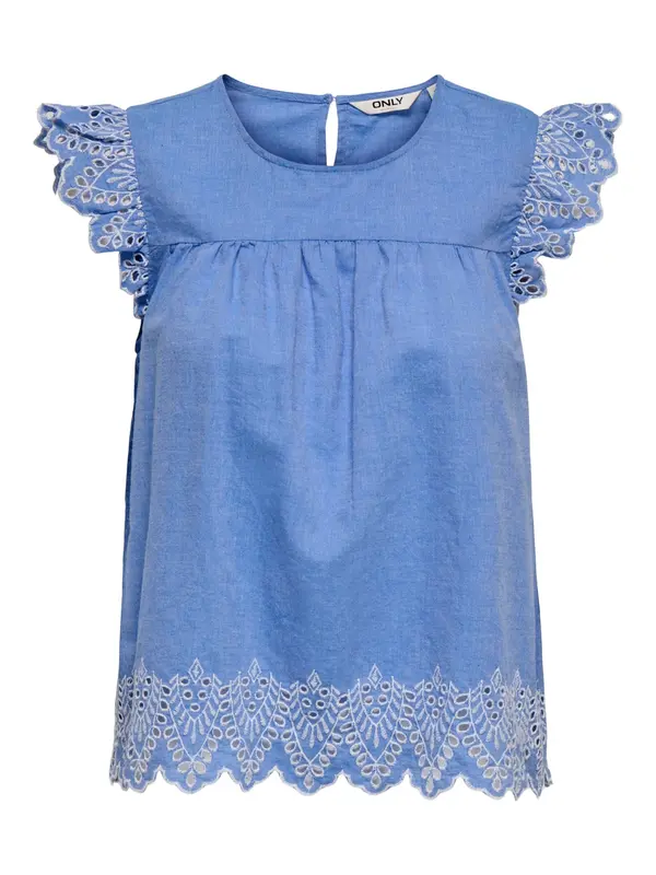 ONLY Carmakoma ONLY Carmakoma Bluza 'CARTULUM'  svijetloplava / bijela