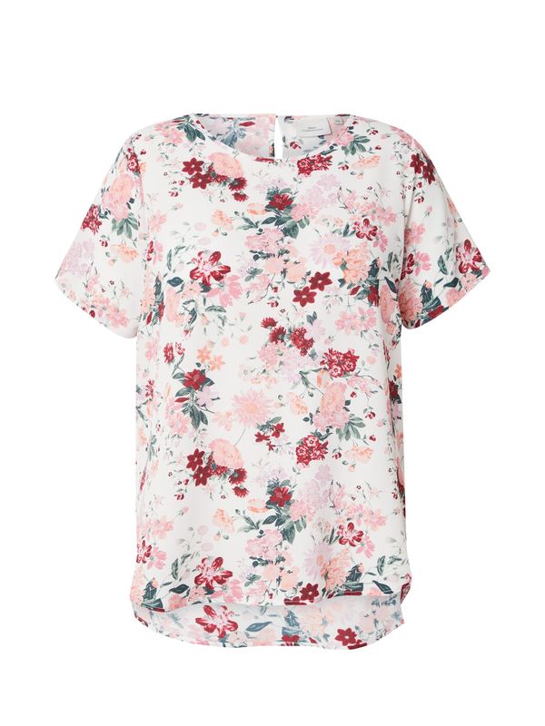 ONLY Carmakoma ONLY Carmakoma Bluza 'CARVICA'  tamno zelena / roza / crvena / bijela