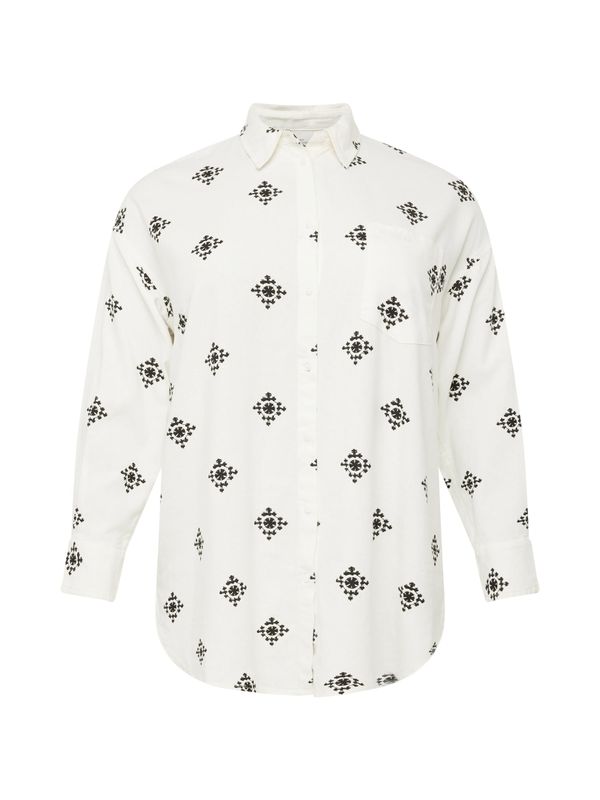 ONLY Carmakoma ONLY Carmakoma Bluza 'CORINA-CARO'  crna / bijela