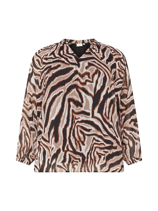 ONLY Carmakoma ONLY Carmakoma Bluza 'KAIA'  bež / smeđa / crna / bijela