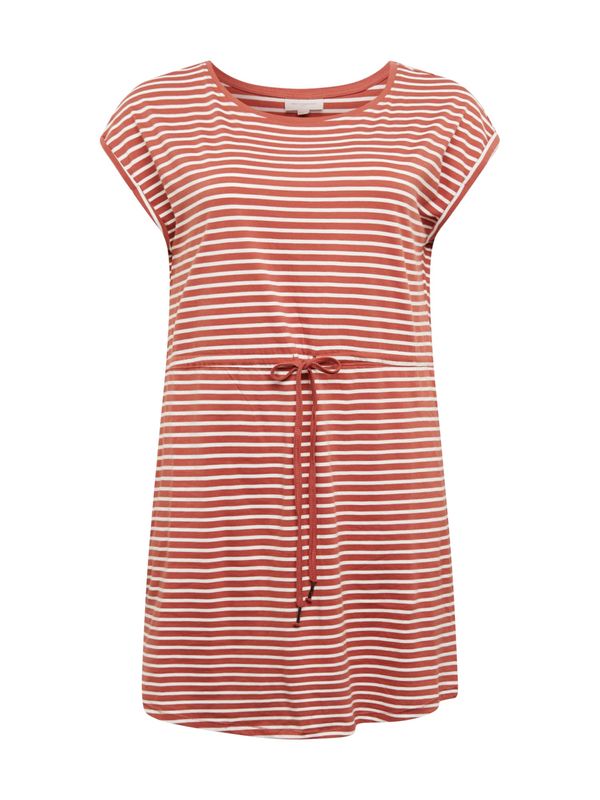 ONLY Carmakoma ONLY Carmakoma Haljina 'April'  hrđavo crvena / bijela