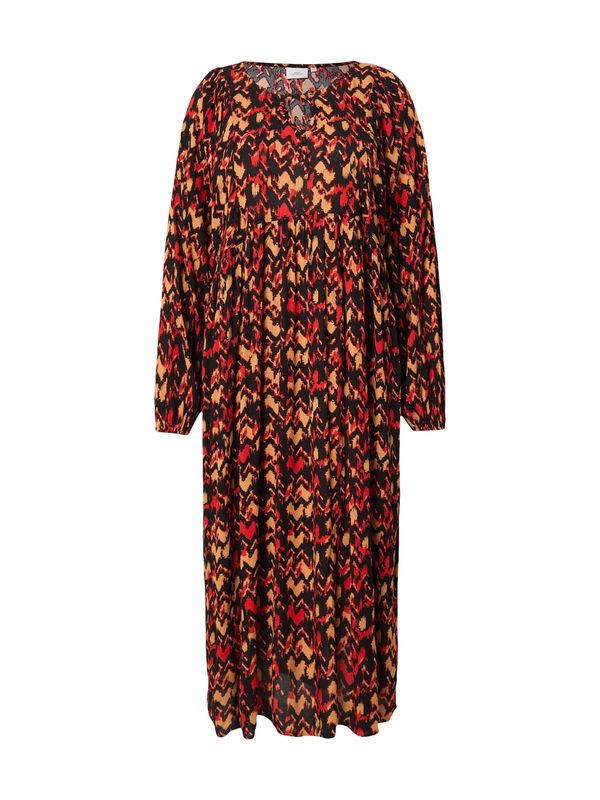 ONLY Carmakoma ONLY Carmakoma Haljina 'CARYAYA'  pastelno žuta / crvena / crna