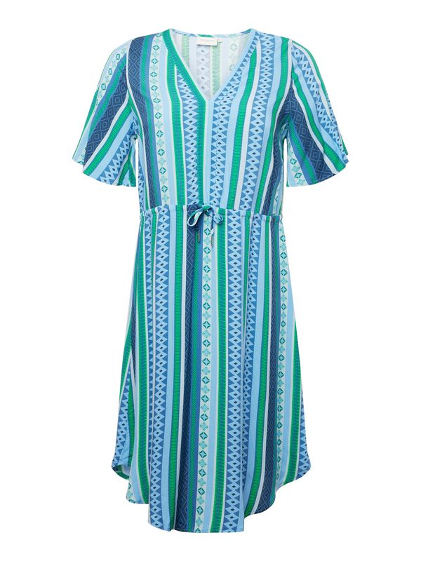 ONLY Carmakoma ONLY Carmakoma Haljina 'MARRAKESH'  morsko plava / azur / nebesko plava / limeta