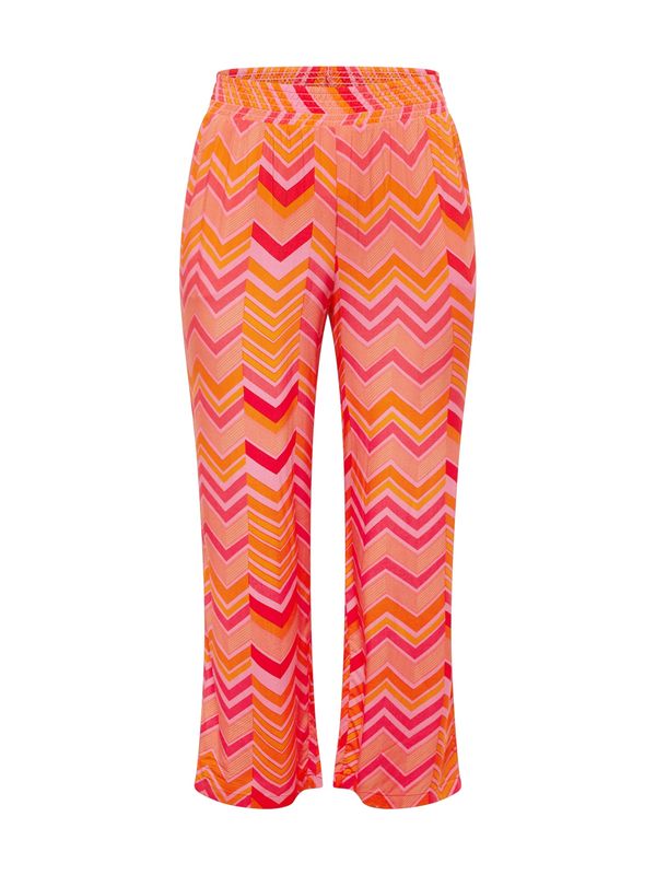 ONLY Carmakoma ONLY Carmakoma Hlače  narančasta / ružičasto crvena / crvena / lubenica roza
