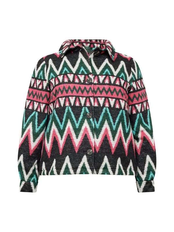 ONLY Carmakoma ONLY Carmakoma Kardigan 'Azteken'  miks boja / crna