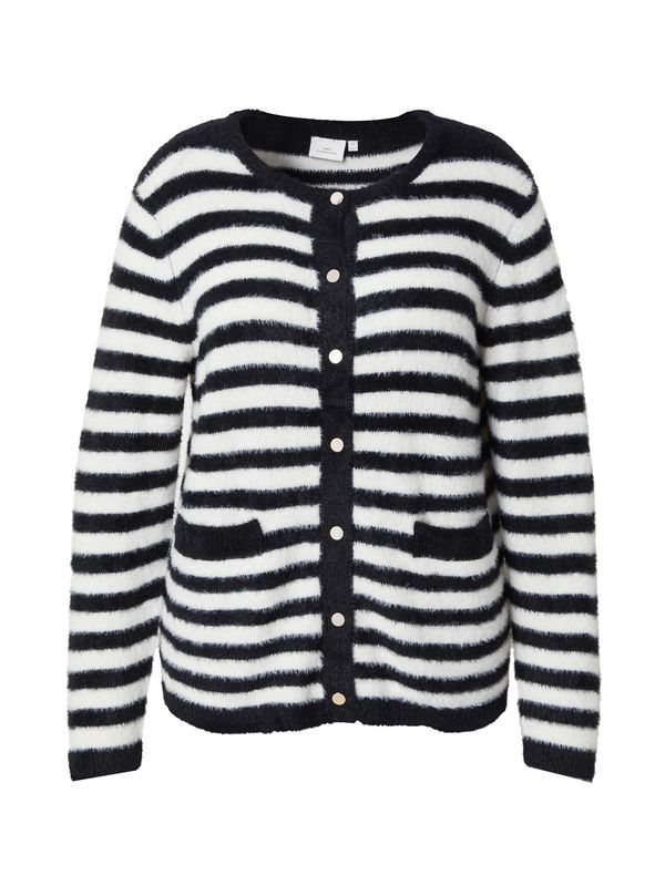 ONLY Carmakoma ONLY Carmakoma Kardigan 'CARCASSA'  crna / bijela