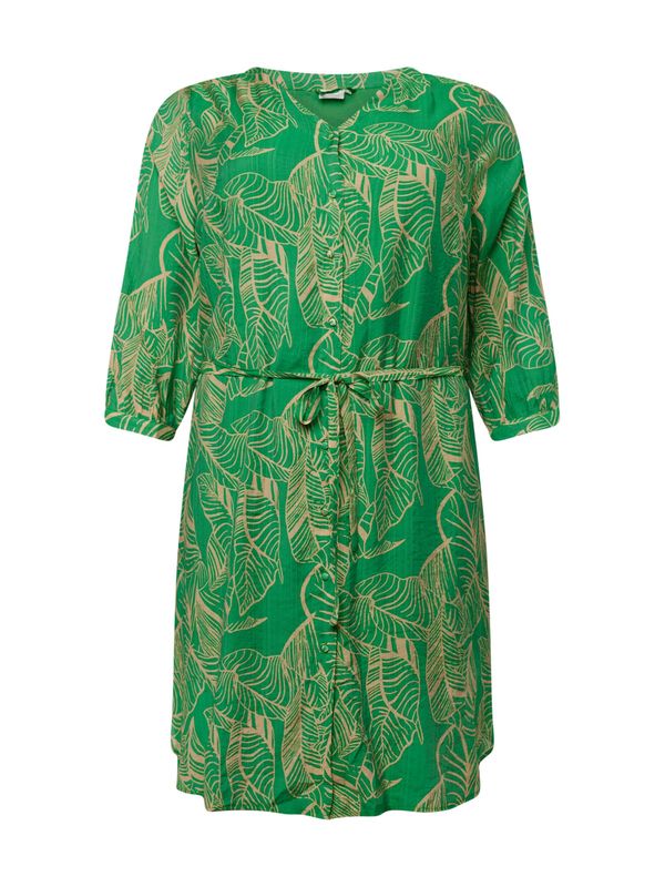 ONLY Carmakoma ONLY Carmakoma Košulja haljina 'BETSEY'  bež / zelena