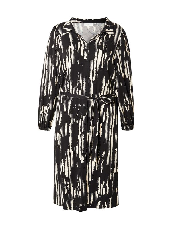 ONLY Carmakoma ONLY Carmakoma Košulja haljina 'CARMIKAELA'  pijesak / siva / crna