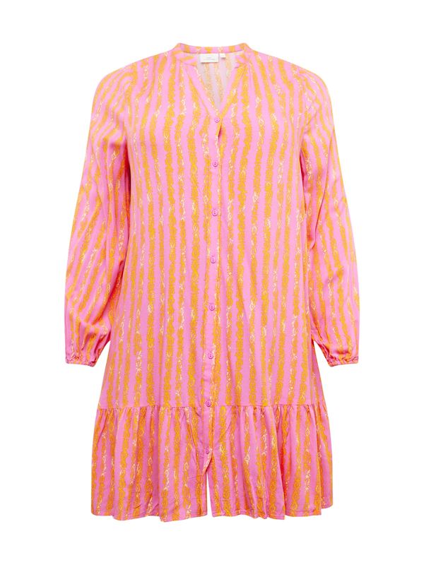ONLY Carmakoma ONLY Carmakoma Košulja haljina 'MARRAKESH'  narančasto žuta / svijetloroza