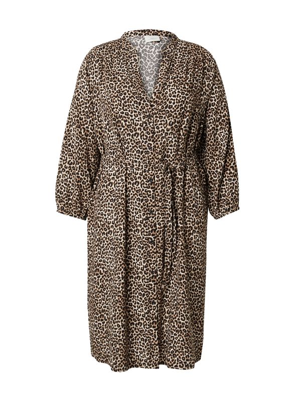 ONLY Carmakoma ONLY Carmakoma Košulja haljina  smeđa / cappuccino / crna