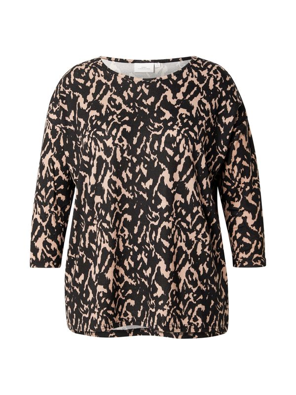 ONLY Carmakoma ONLY Carmakoma Majica 'CARAlba'  bež / crna
