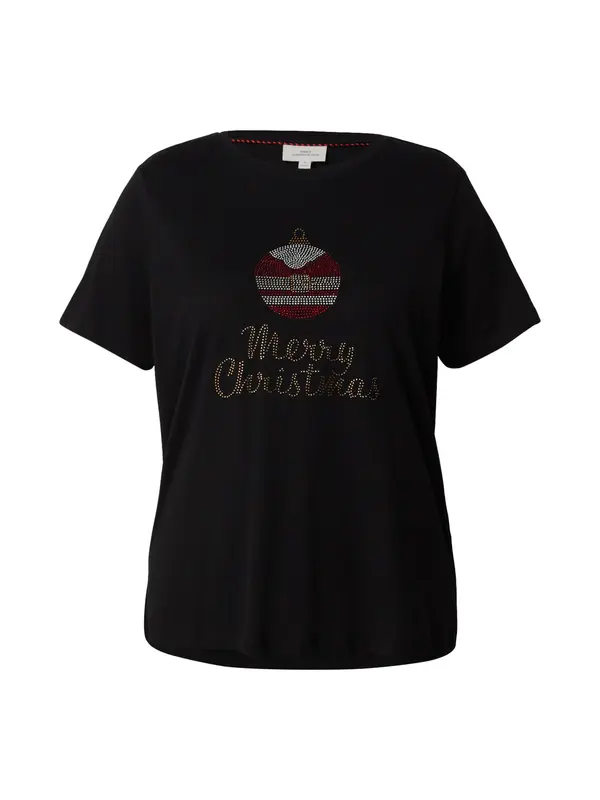 ONLY Carmakoma ONLY Carmakoma Majica 'CARKITA XMAS'  zlatna / crvena / crna / bijela
