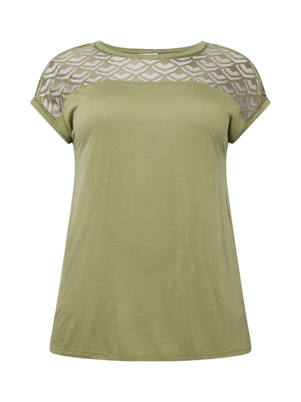 ONLY Carmakoma ONLY Carmakoma Majica 'FLAKE'  zelena