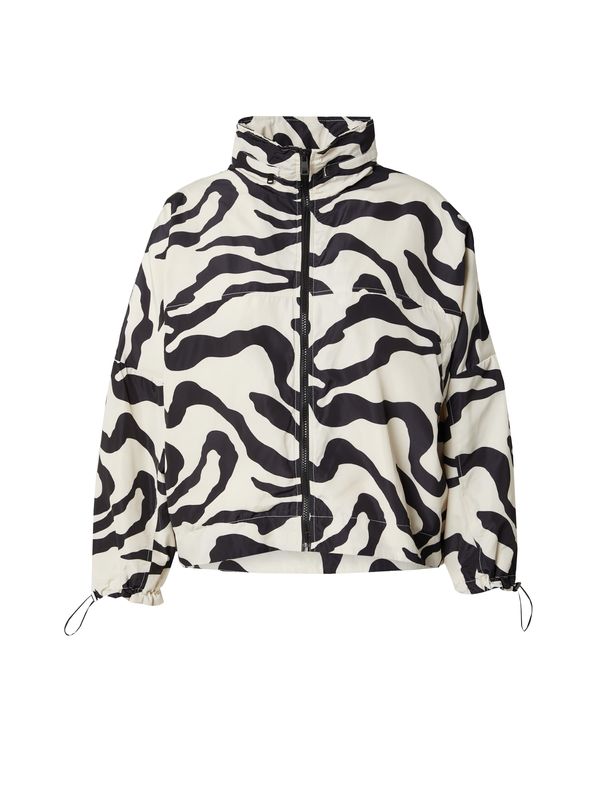 ONLY Carmakoma ONLY Carmakoma Prijelazna jakna 'CARBETTY'  ecru/prljavo bijela / crna