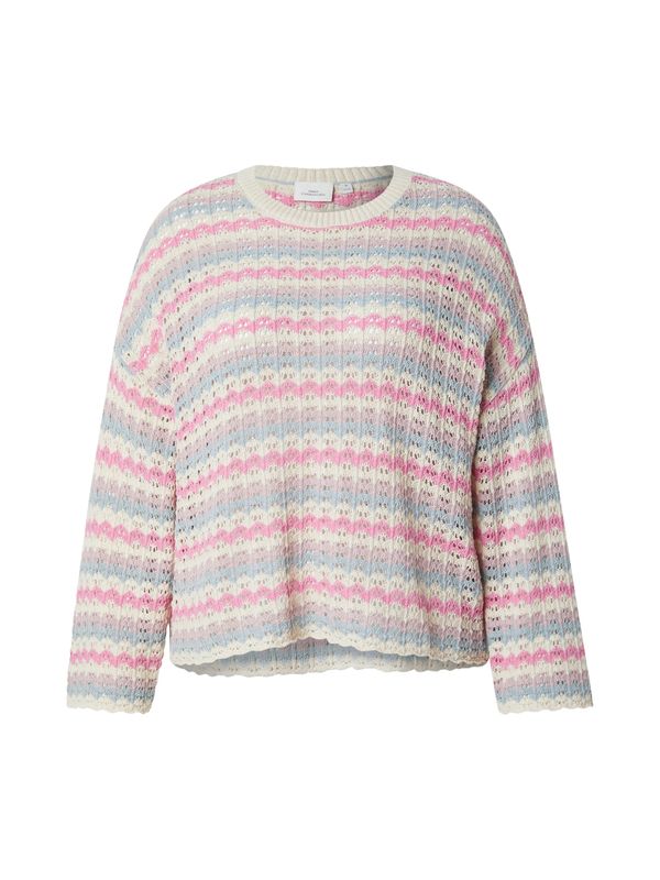 ONLY Carmakoma ONLY Carmakoma Pulover 'CARASA'  bež / svijetloplava / lila / roza