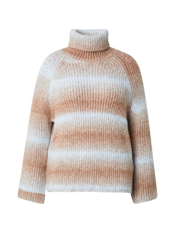 ONLY Carmakoma ONLY Carmakoma Pulover 'CARDITTE'  svijetloplava / svijetlosmeđa