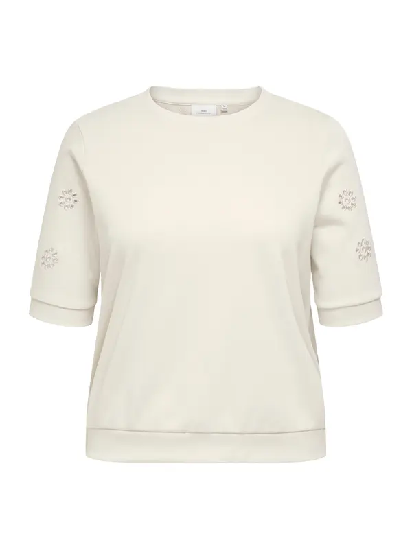 ONLY Carmakoma ONLY Carmakoma Sweater majica 'CARBROOKE'  bež