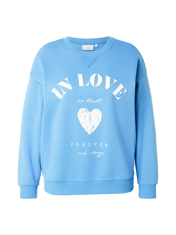 ONLY Carmakoma ONLY Carmakoma Sweater majica 'CARSOFIA'  azur / bijela