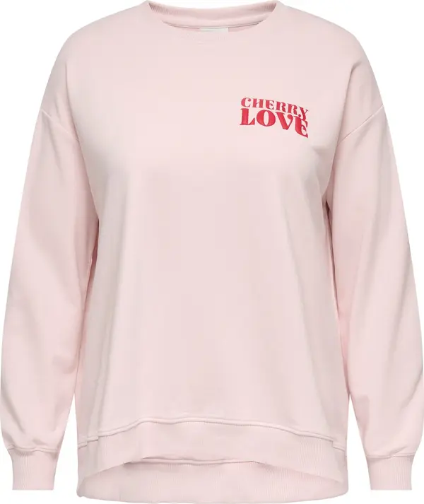 ONLY Carmakoma ONLY Carmakoma Sweater majica  svijetloroza / crvena