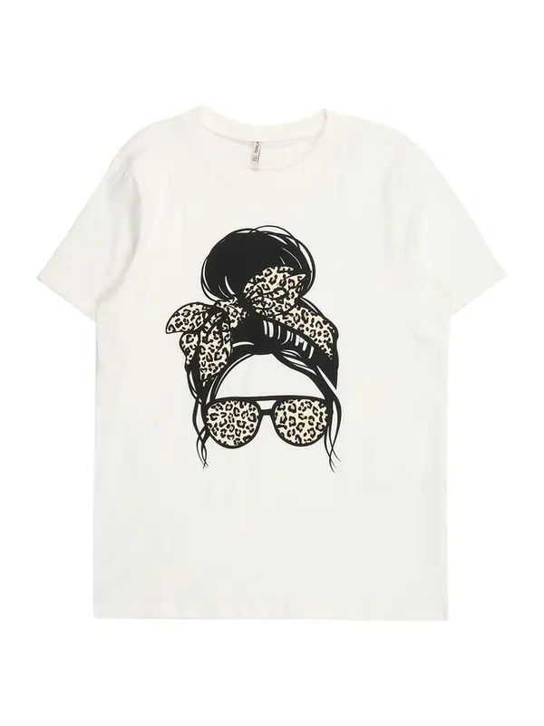 ONLY GIRLS ONLY GIRLS Majica 'KOGEMMA'  boja pijeska / nude / crna / bijela