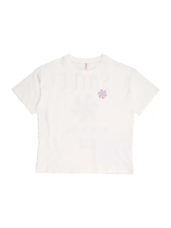 ONLY GIRLS ONLY GIRLS Majica 'KOGSUN-VERAS FLOWER'  ljubičasta / crna / bijela