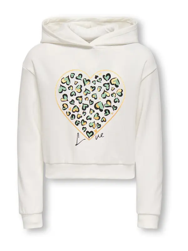 ONLY GIRLS ONLY GIRLS Sweater majica 'KOGCooper'  zlatna / svijetlozelena / crna / bijela