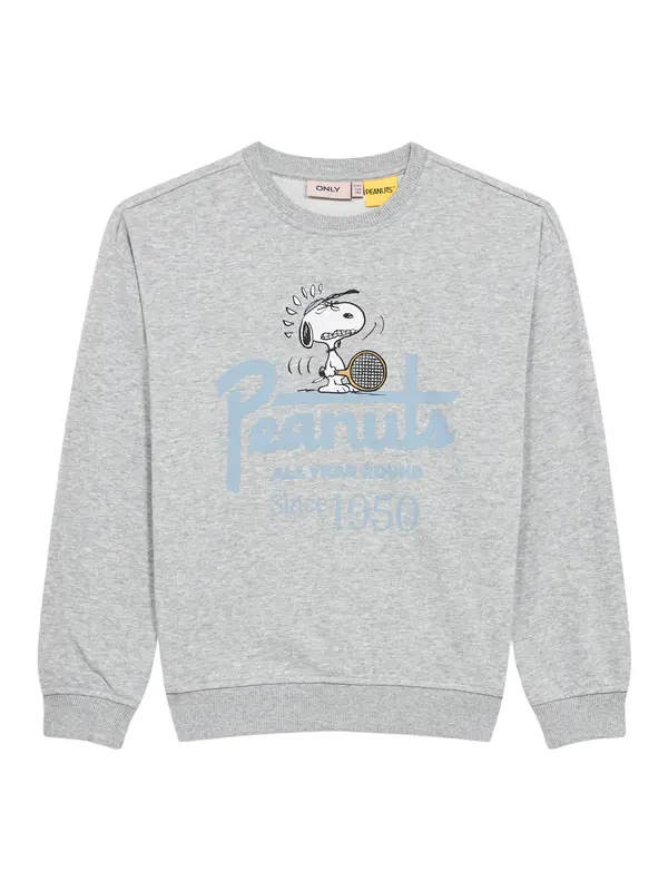 ONLY GIRLS ONLY GIRLS Sweater majica 'KOGRACQUET'  svijetloplava / siva melange / crna