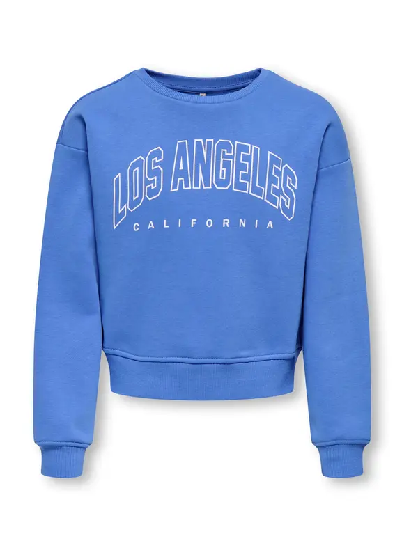 ONLY GIRLS ONLY GIRLS Sweater majica 'KOGSWEAT'  ultra morsko plava / bijela